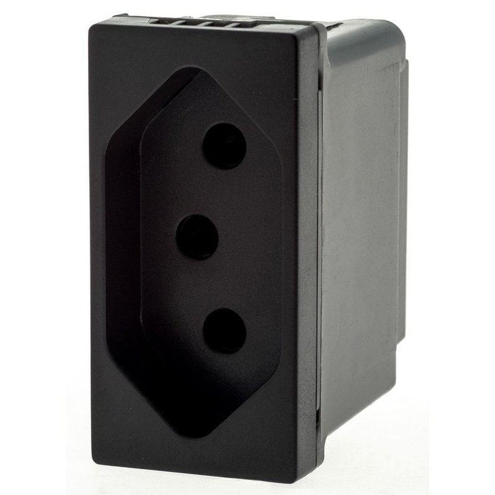 Modulo Tomada 10A 2P+T Preto Pial Plus +