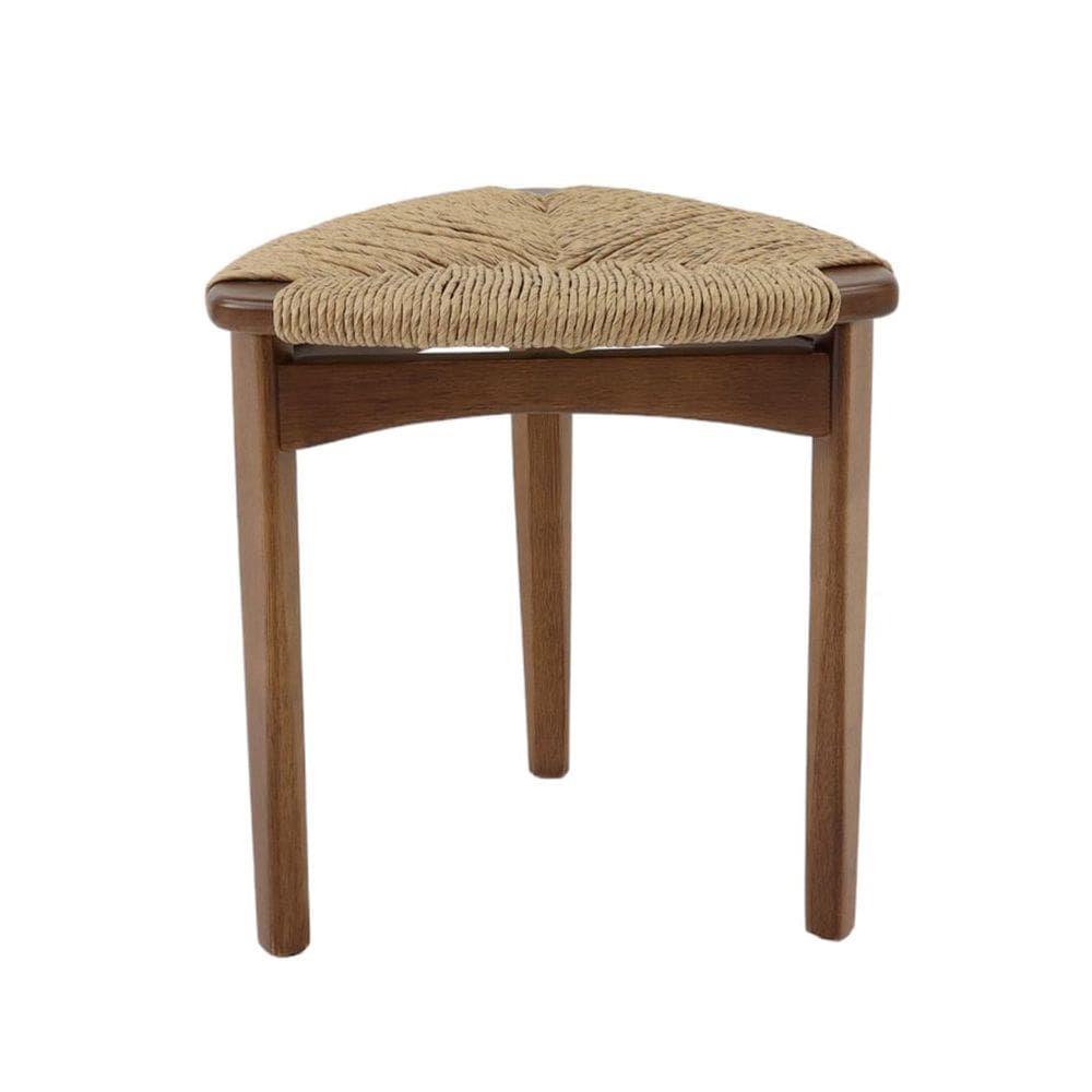 Banqueta Baixa Cairo Nacional Móveis 46cm(Alt) Madeira Eucalipto Pinhão Assento Cordas Fibra Celulos