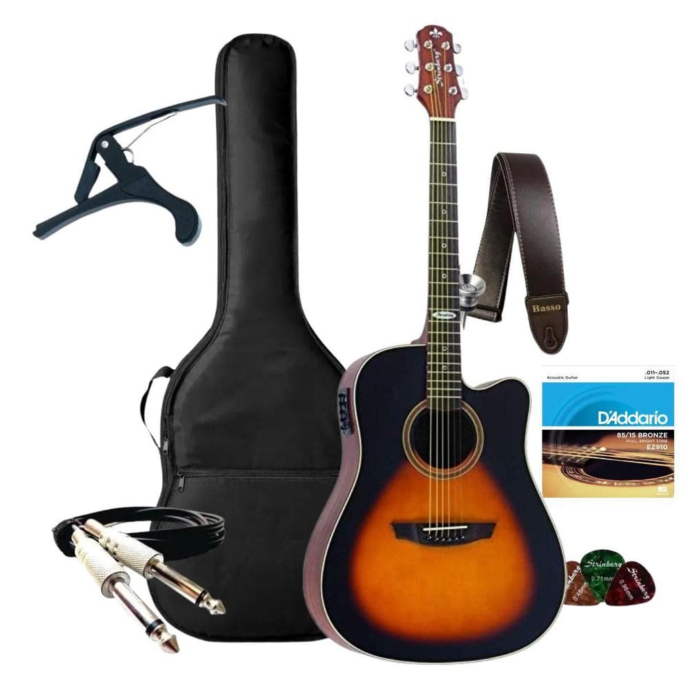 Violao Strinberg Sd200 Hbs Honeyburst Fosco + Acessórios