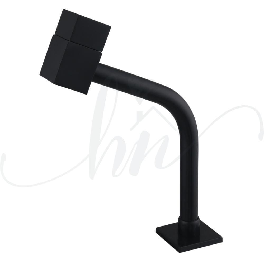 Torneira De Pia Para Banheiro Slim Quadrada Black Volta M