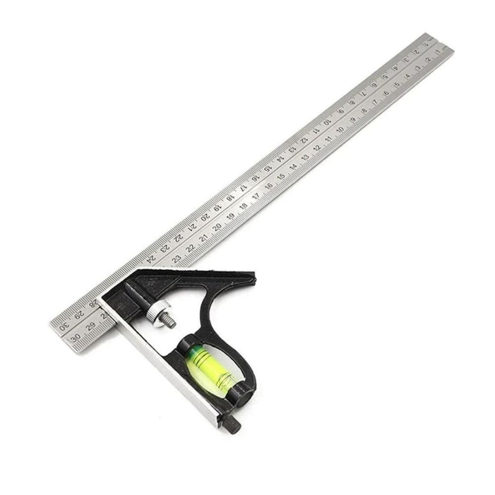 Esquadro Combinado Com Nível E Régua 30Cm 12