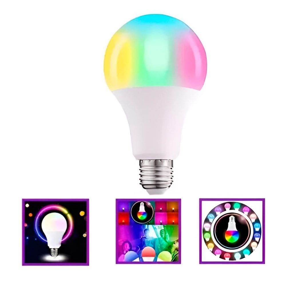 Lâmpada Rgb Led 16 Cores Com Controle Remoto Festa Decor