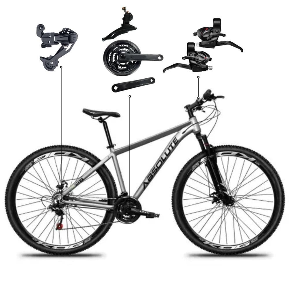 Bicicleta Aro 29 Absolute 21 Marchas Quadro Alumínio Freio a Disco MTB