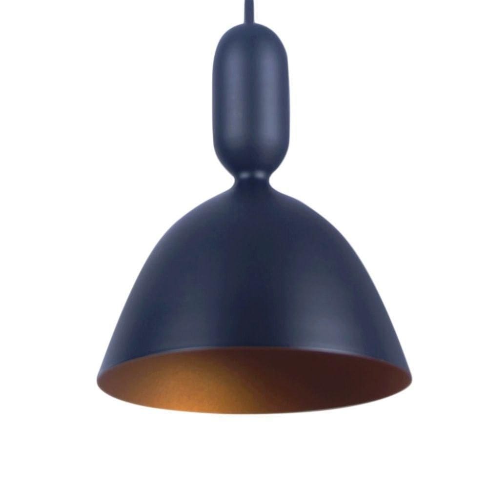 Pendente Treviso Livorno Preto Com Dourado - Md70230-1