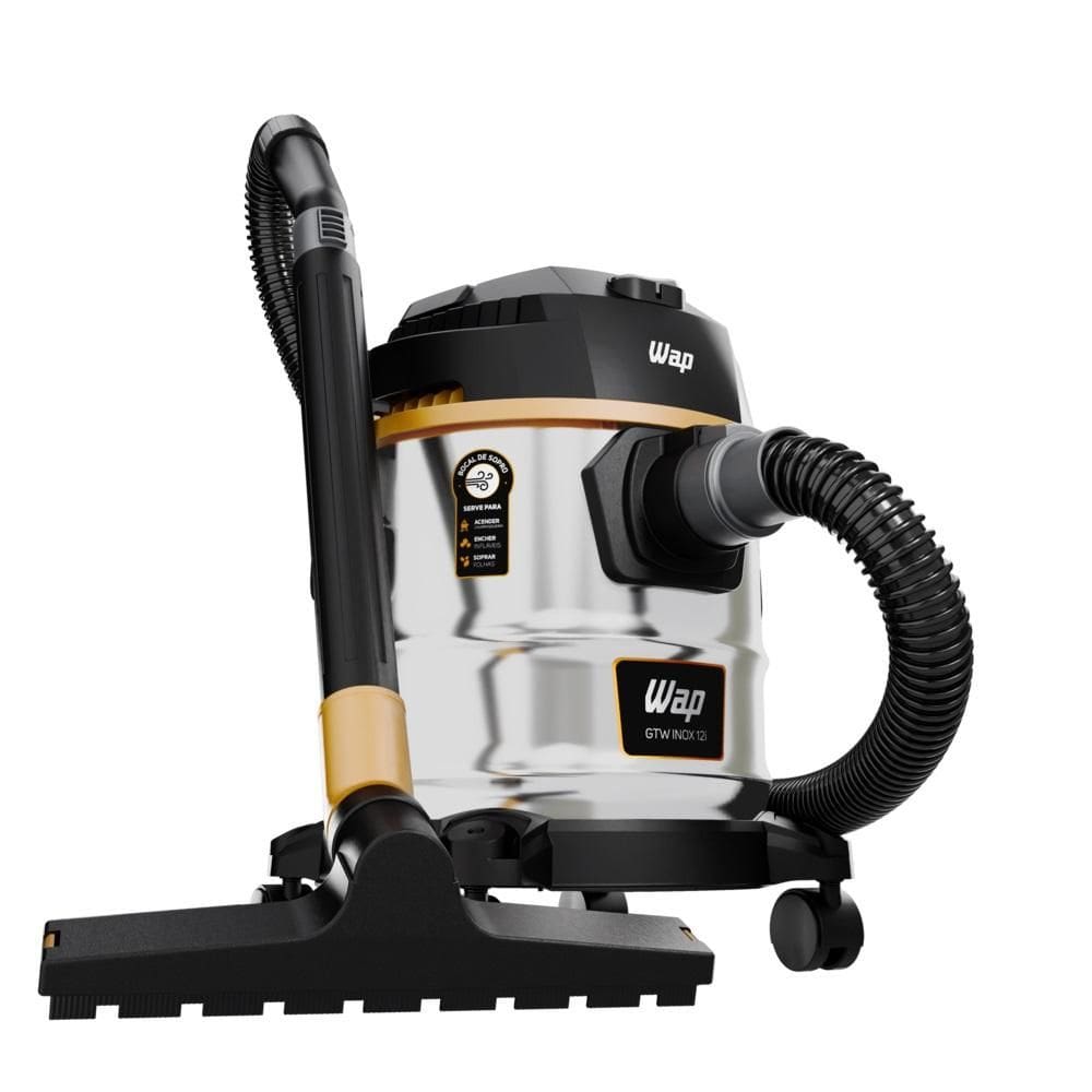 Aspirador de Pó e Água GTW INOX 12i, 220V, 1600W, Inox, Preto e Amarelo, WAP