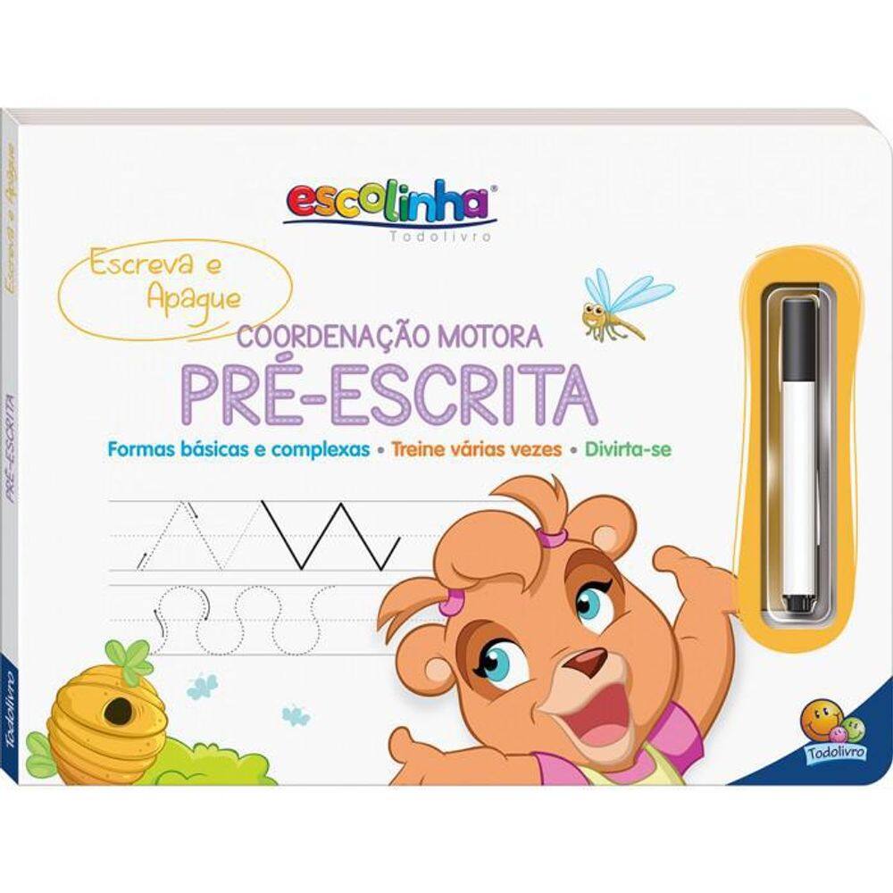 Livro Escolinha Escreva E Apague Ii - Coordenação Motora