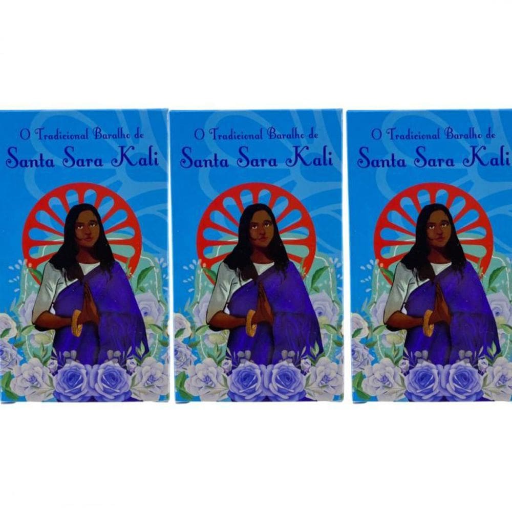 Kit 3 O Tradicional Baralho Santa Sara Kali 36 Cartas Pla