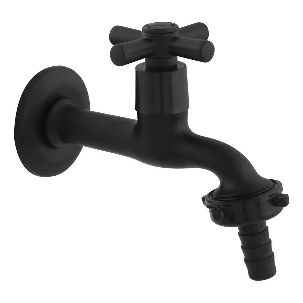 2X Torneira De Jardim E Tanque Metal Maquina De Lavar Preta