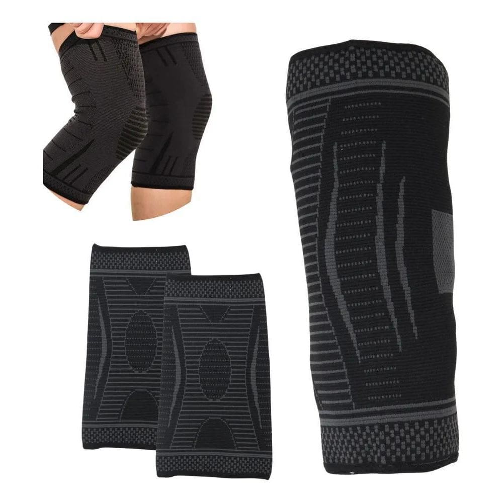 2X Kit 2 Joelheira Compressão Ajustável Tensor Alívio Exercí