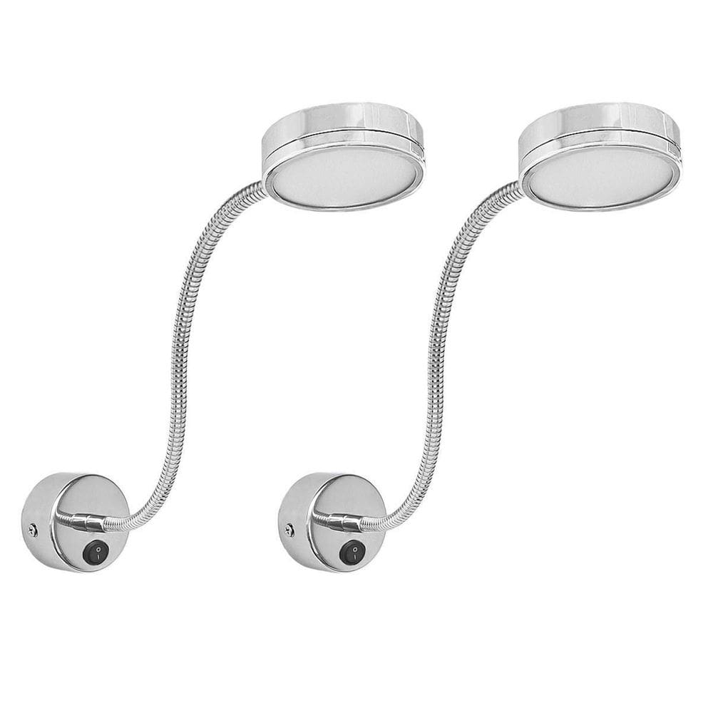 Kit 2 Arandela Cabeceira Leitura Direcionável Led Circular