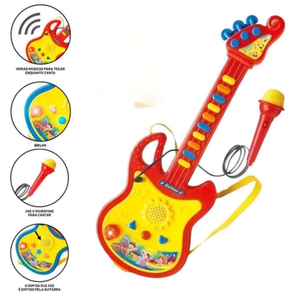 Guitarra Musical Infantil Econômica E Divertida