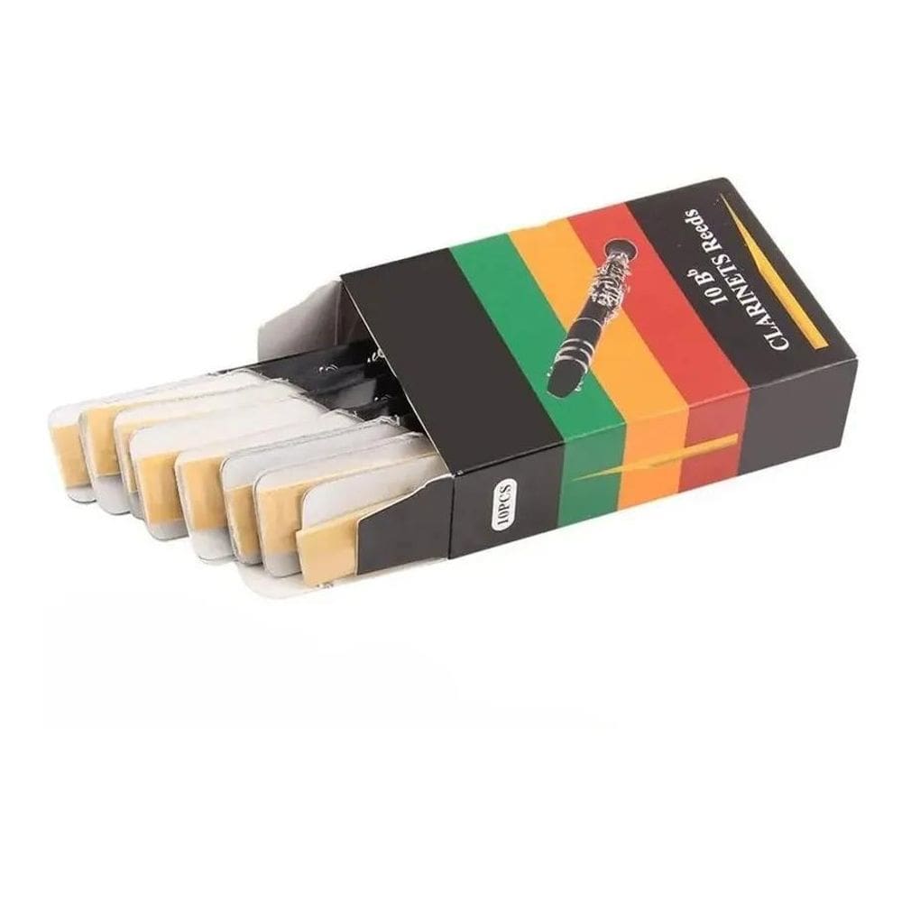 2X Palhetas Para Clarinete Bambu Riyin 1.5 Com 10 Unidades