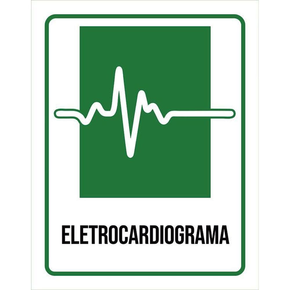 Placa Sinalização Hospitalar Eletrocardiograma 18X23
