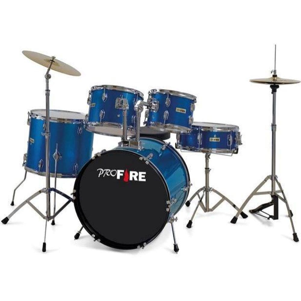Bateria Spanking Profire Azul Bb22 Cx14 Ferragens Cromadas