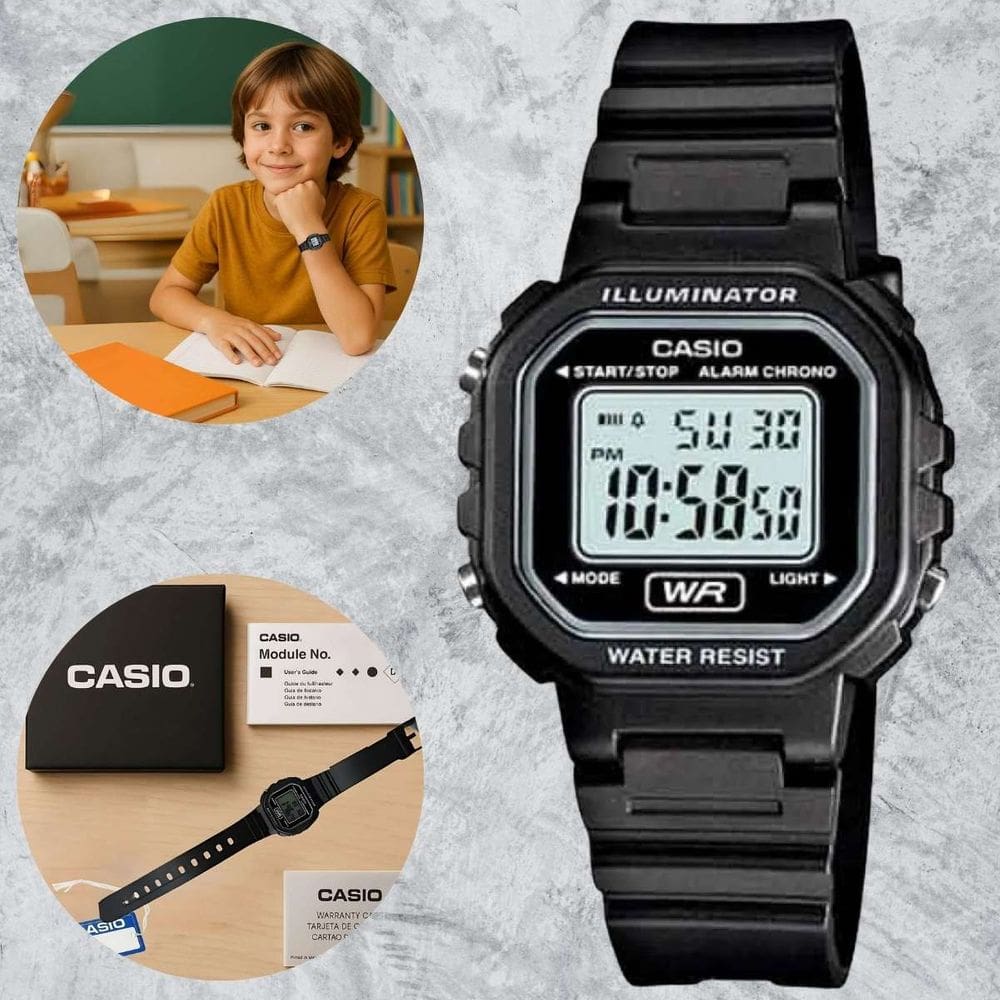 Relógio Casio Infantil Digital Standard Preto LA-20WH-1ADF