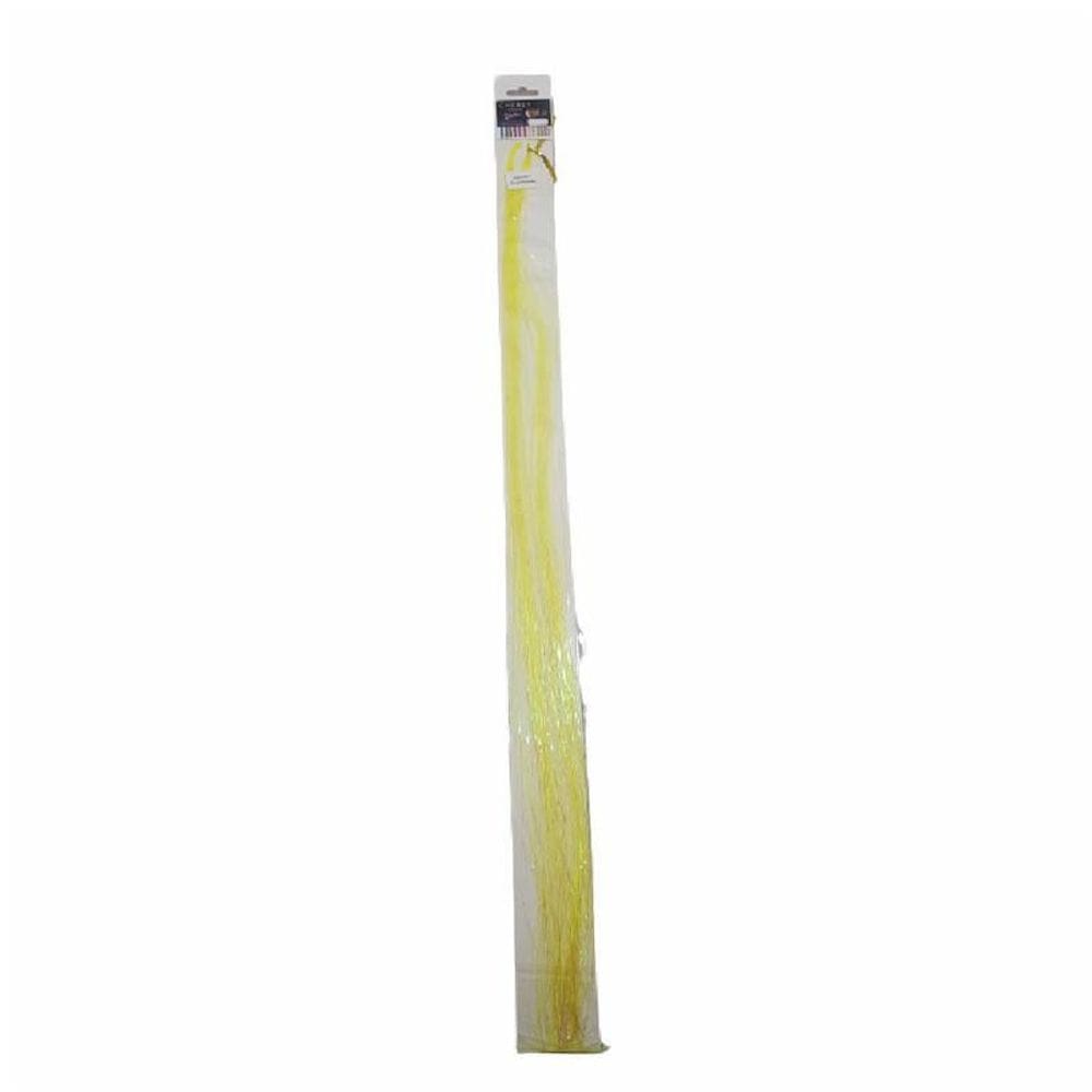 Aplique Para Cabelos Gliter 1 Par - Amarelo Fluorescente