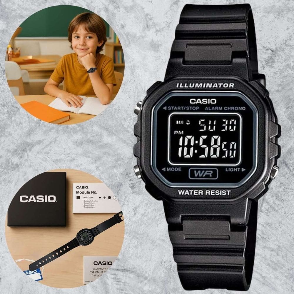Relógio Casio Infantil Digital Standard Preto LA-20WH-1BDF