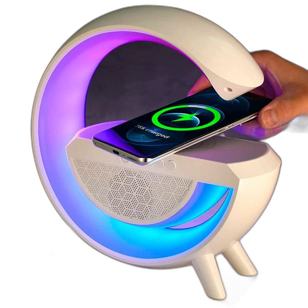 Luminária De Mesa Smart Bluetooth Speaker Com Controle De Ap
