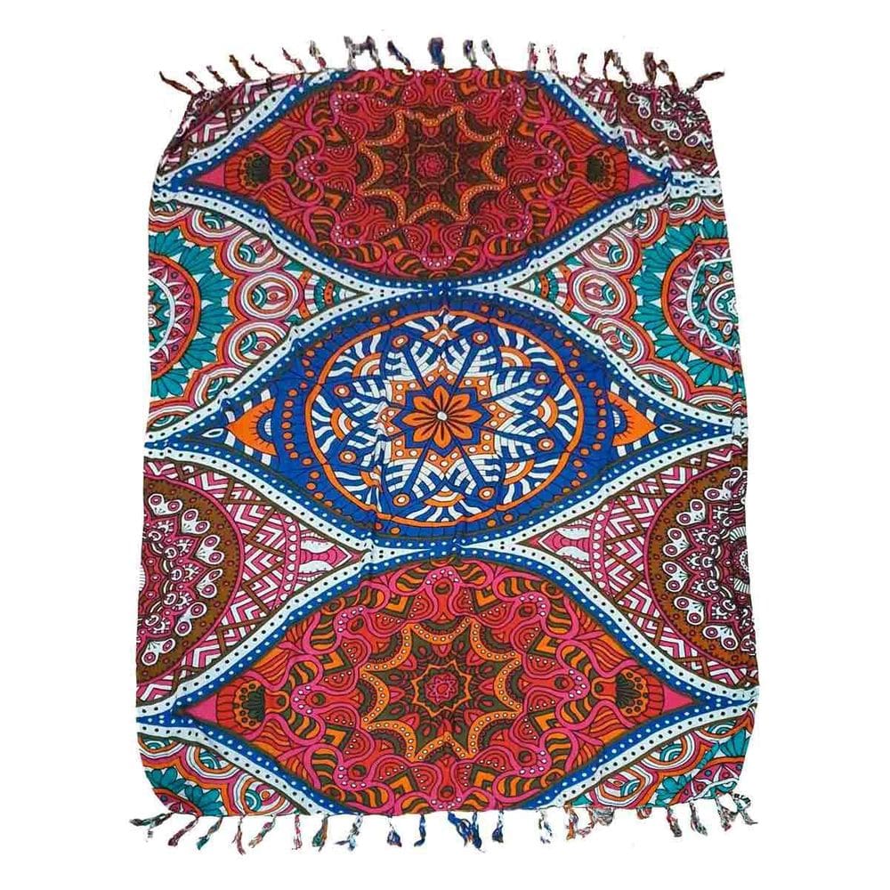 Canga De Praia 100% Viscose - 3 Mandalas Rosa 1.60Mx1.10M