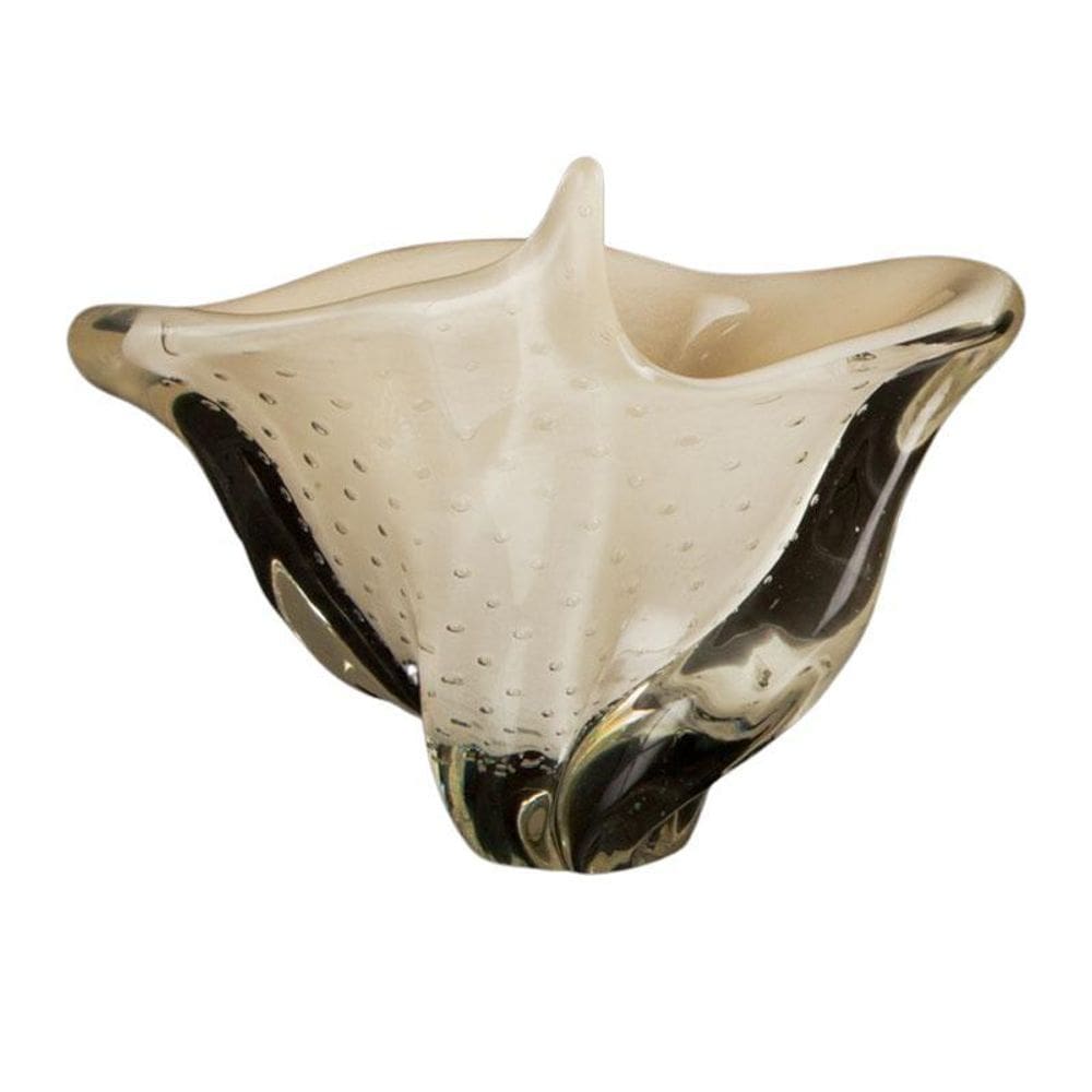 Vaso Em Cristal Murano Pérola - São Marcos 36Cm