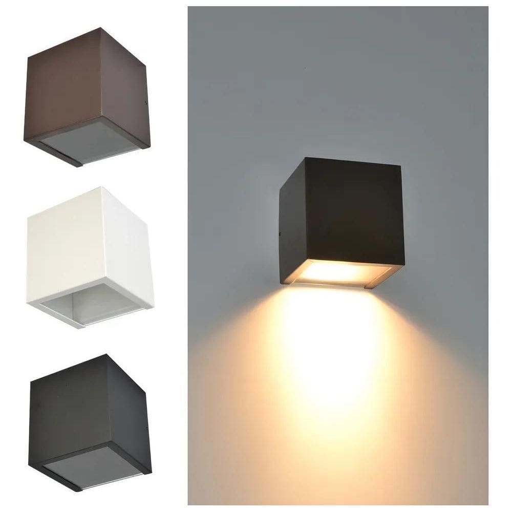 2X Arandela Alumínio 1 Foco Externa Muro Parede Dicróica Cor