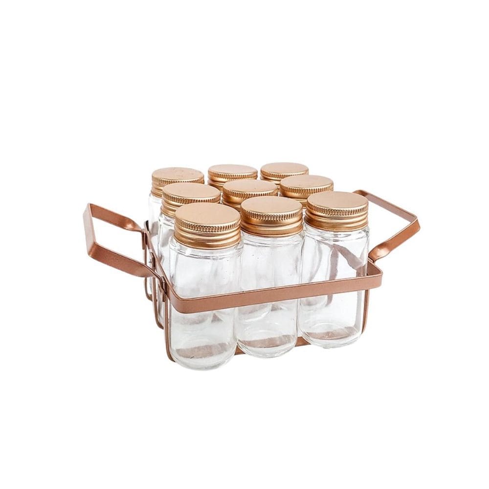 Porta Tempero Condimento Rose 9 potes |
