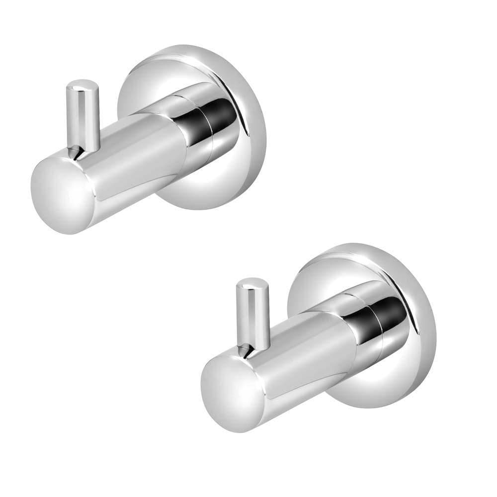 Kit 2 Porta Toalha Cabide Banheiro Luxo Metal Cromado
