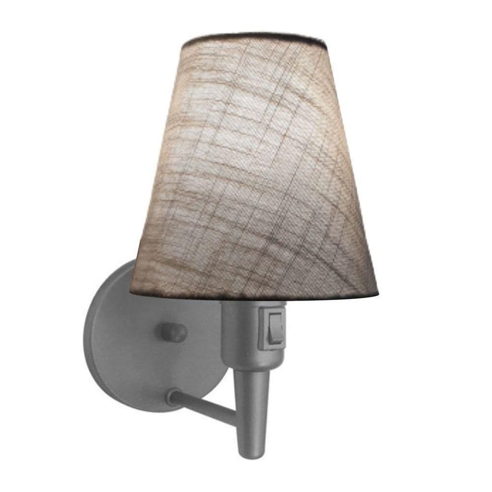 Lustre Pendente Quadrado Vivare Md-4006 Cúpula Em Tecido 21/50x50cm - Bivolt Cinza-rustico-cinza 110v/220v