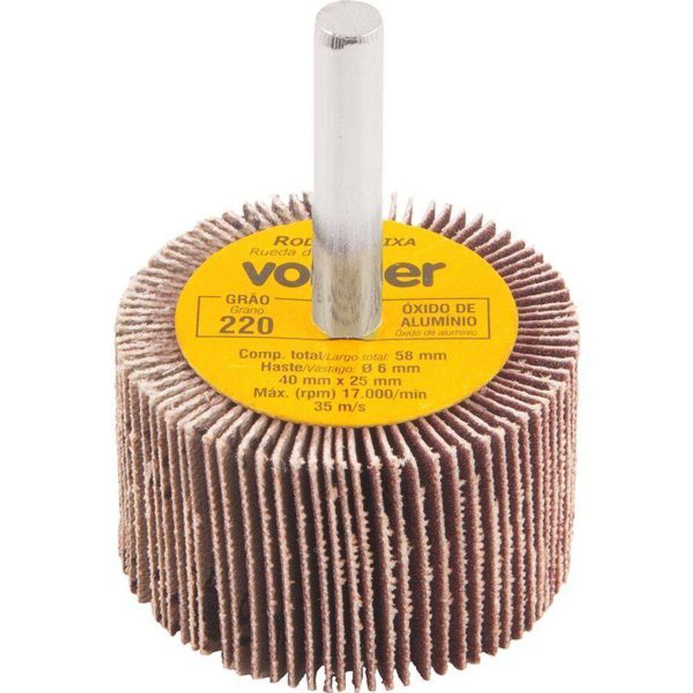 Roda De Lixa 40x25mm Com Haste G220 Vonder