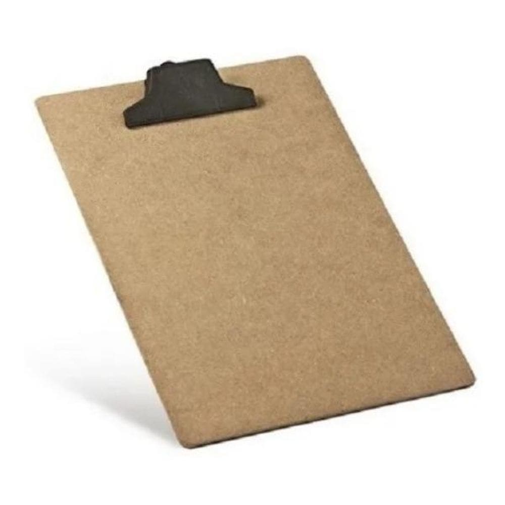 Prancheta Mdf Madeira Oficio A4 Portátil Garra Plastico 5031