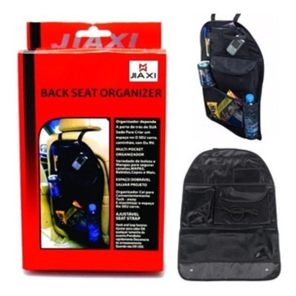 Organizador Carro Banco Traseiro Porta Treco Agua Acessorio Assento Infantil Taxi Uber Veicular