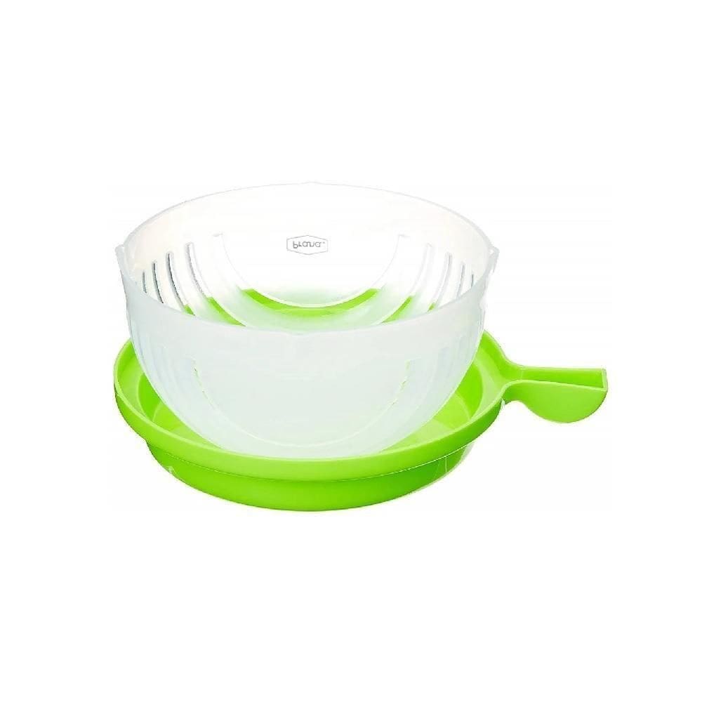 Tigela Secador Cortador Salada Frutas Legumes 2 Em 1 Pote Escorredor Bowl Corta Facil