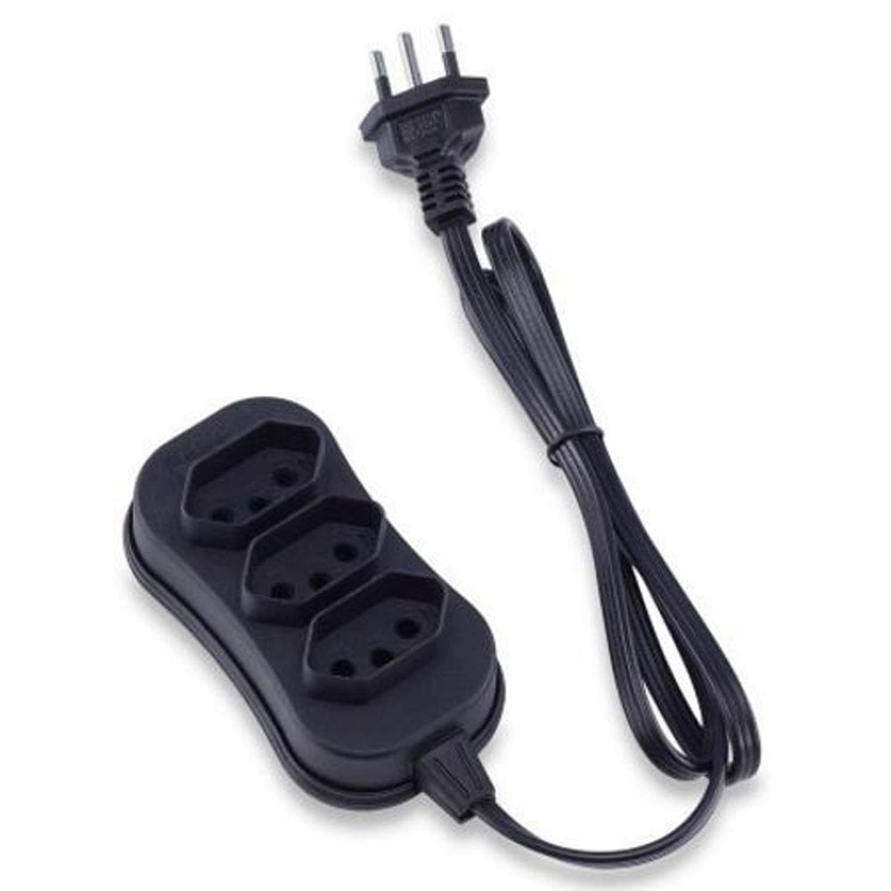 Extensao 3 Tom Slim Bipolar Preto 10Mts - Force Line