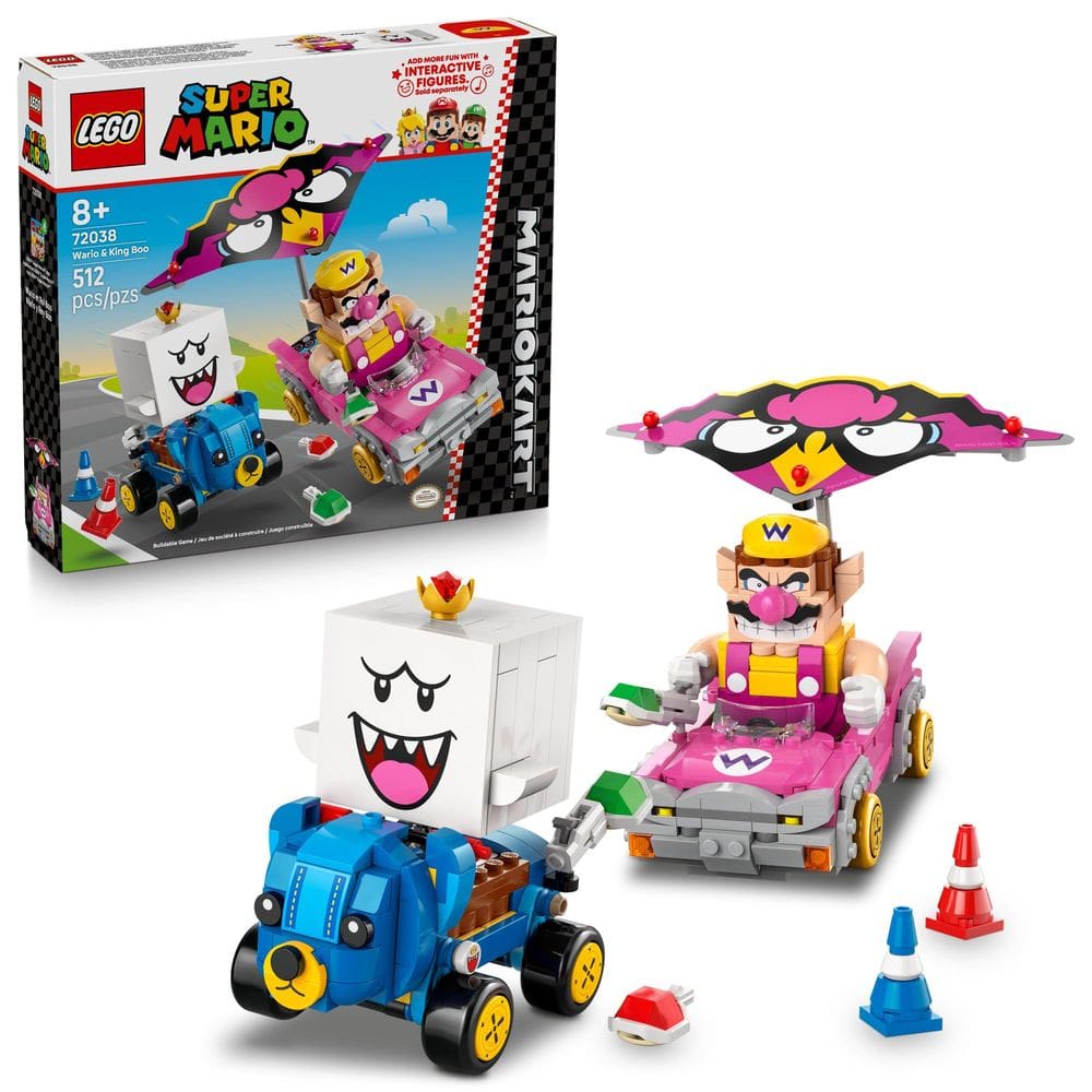 Brinquedo de construção LEGO Super Mario Mario Kart Wario e King Boo
