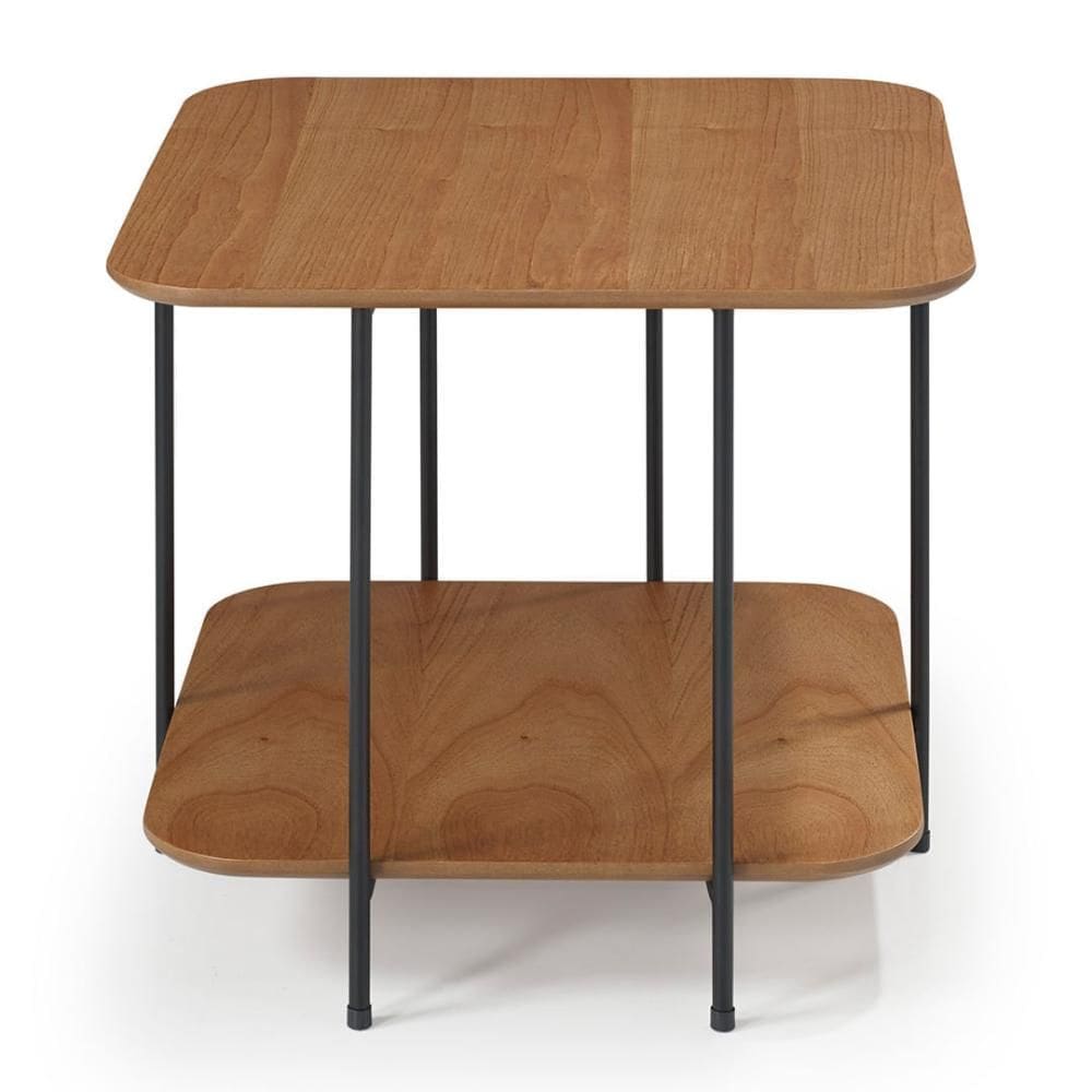 Mesa Apoio Lateral Lógica Baixa Retangular Nacional Móveis 52 cm (Altura) Tampo MDF Laminado Pinhão