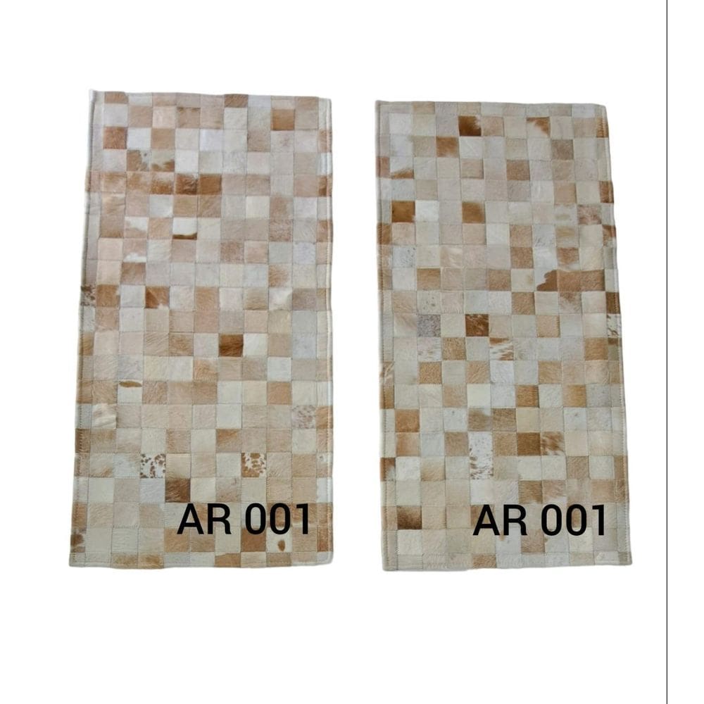 Tapete De Couro Beira Cama Bege Claro Par 0,50 X 1,00 M