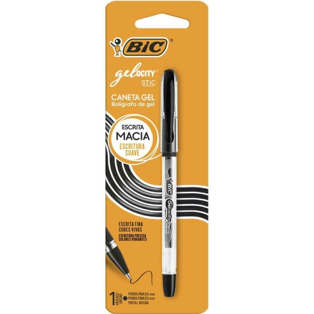 Caneta Gel Bic Gelocity Preta - Bic