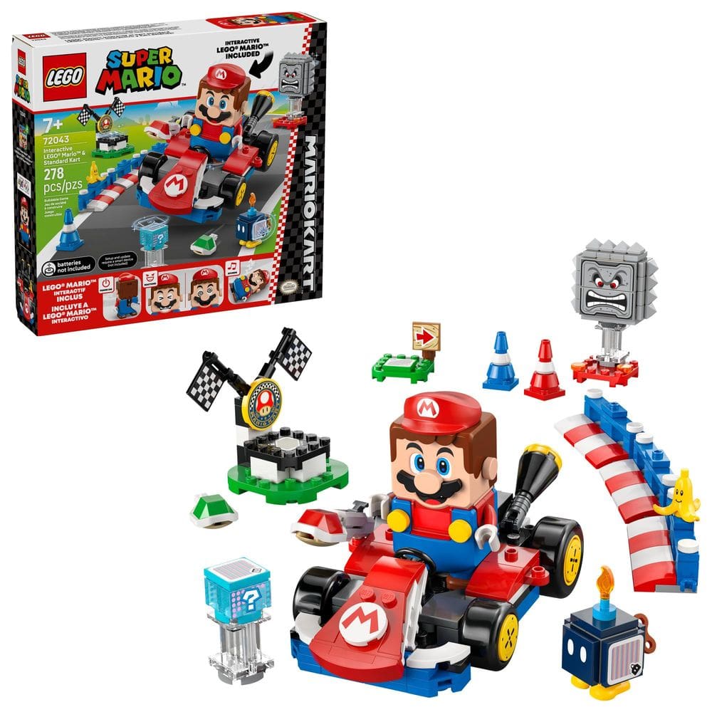 Brinquedo de construção LEGO Super Mario Mario Kart com Mario interativo