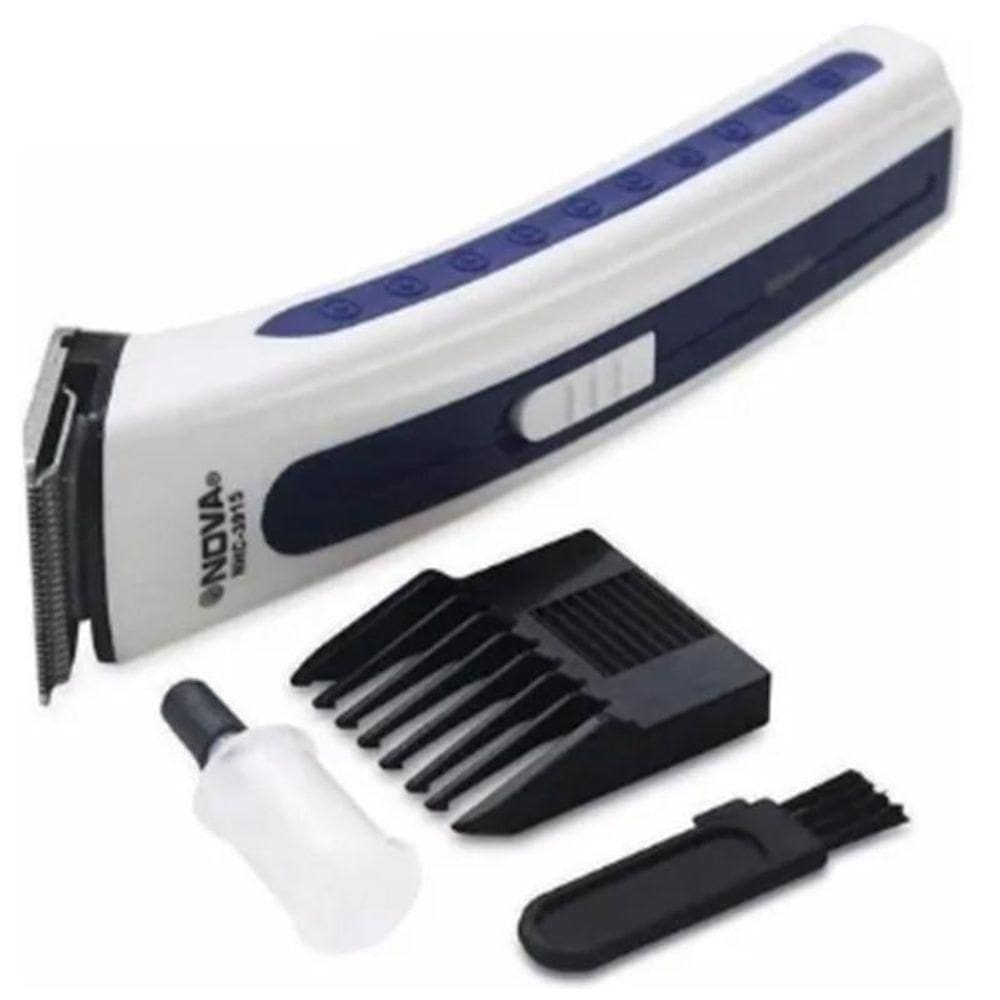 Máquina Aparador Maquininha De Barbear E Aparar - Nova Azul