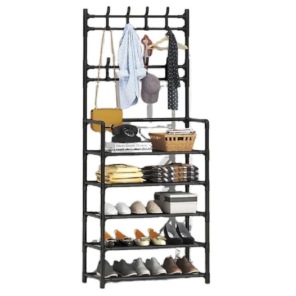 Estante 5 Prateleiras Arara Guarda Roupa Organizador Rack