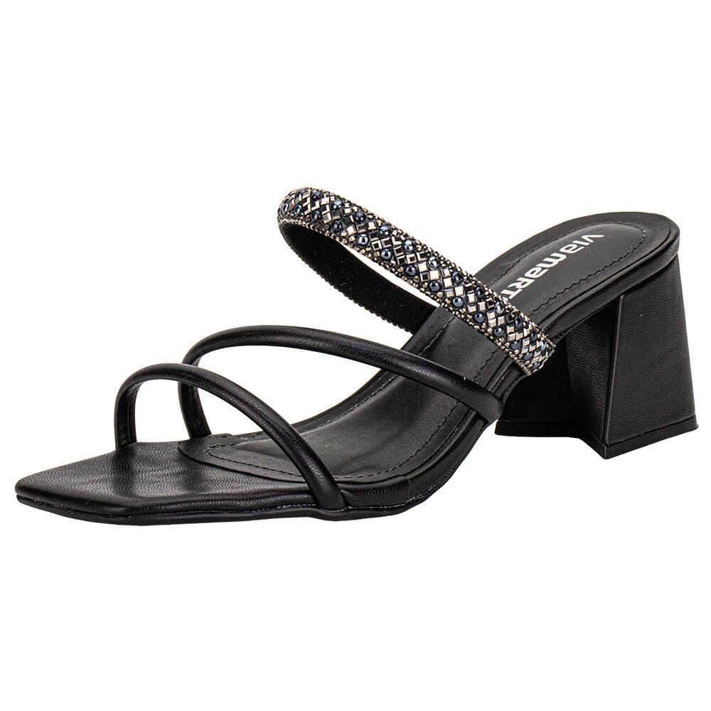 Tamanco Feminino Salto Grosso Via Marte 100021