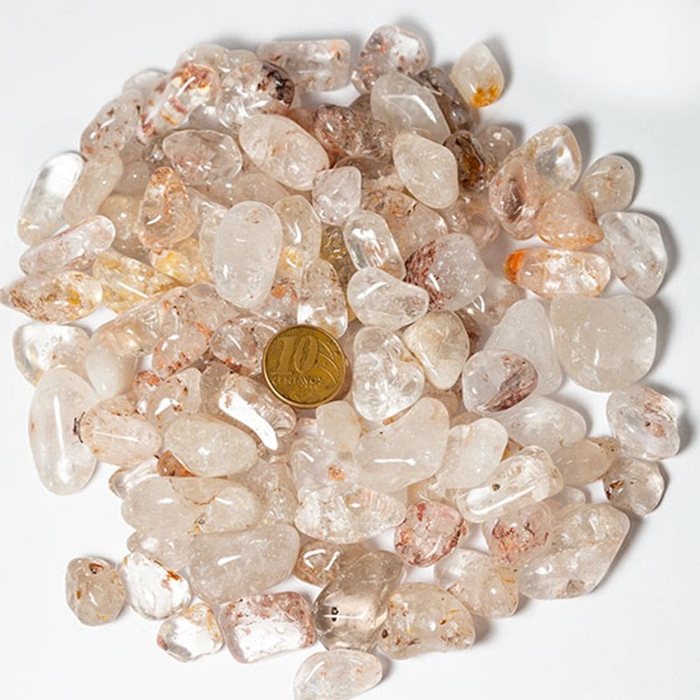 Colecione 01 Cristal com Inclusão Rolado G 30 a 45mm Classe B - Pedra da Conexão Espiritual