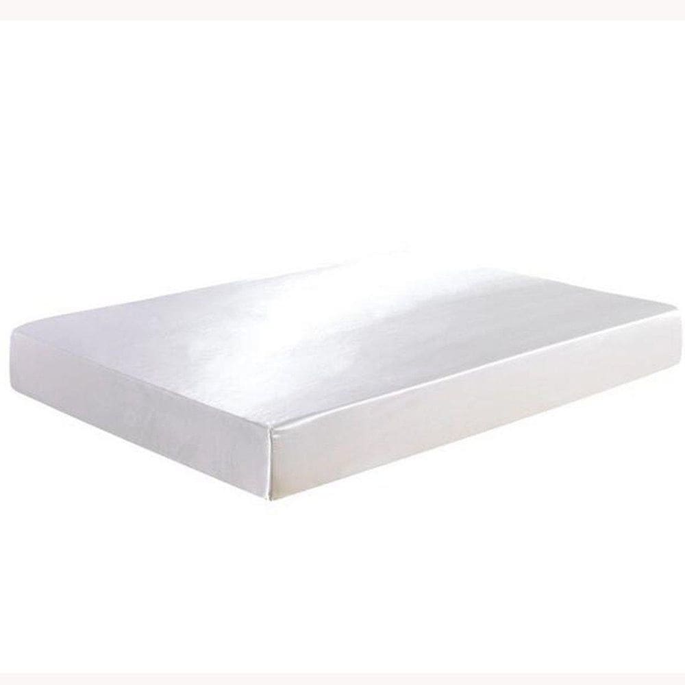 Lençol Avulso Com Elástico Casal King Cetim Seda Branco