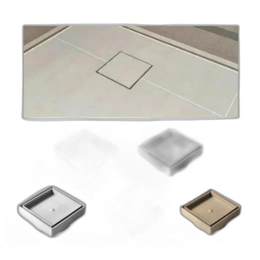 Ralo Oculto Invisível Quadrado 10X10 Cm Seca Piso E