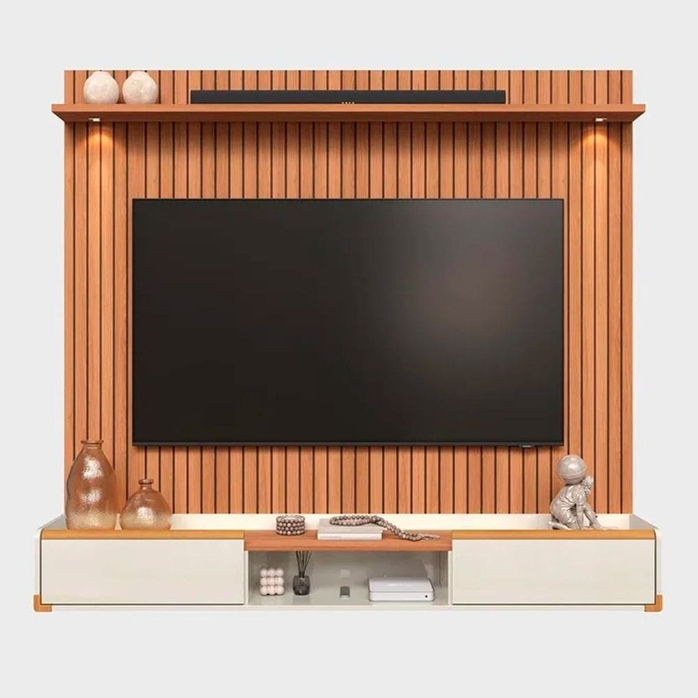 Rack Bancada com Painel para Tv de até 75” com Led Ariel