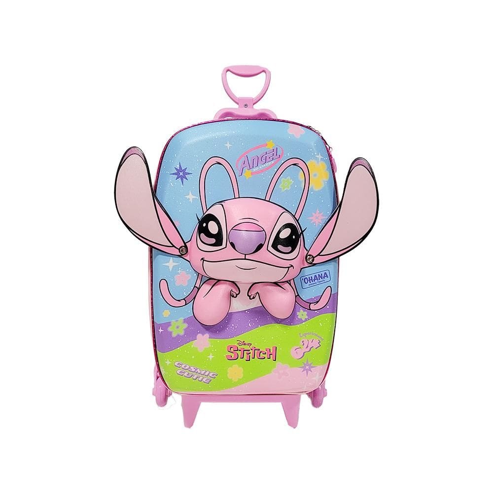 Mochila de Rodinhas 3D Maxtoy Angel Cutie Rosa