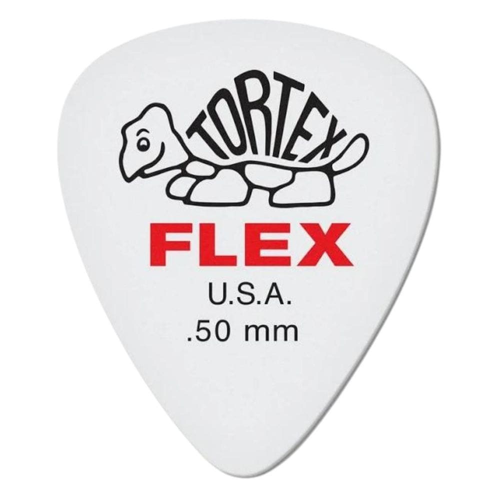 Palheta Dunlop Tortex Flex U.S.A Branca .50Mm Unidade