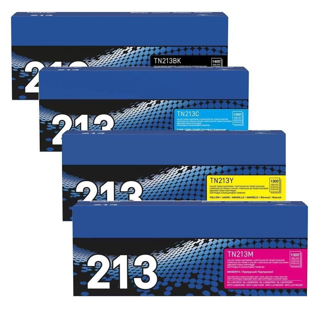 Kit 4 Toner Brother Tn213 Tn-213 Mfc-l3750cdw L3750cdw L3750 autêntico