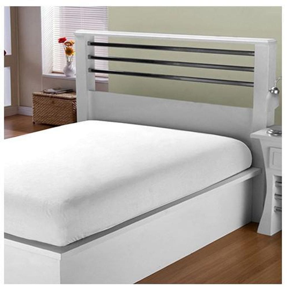 Lençol King Branco Avulso Com Elástico Algodão 150 Fios