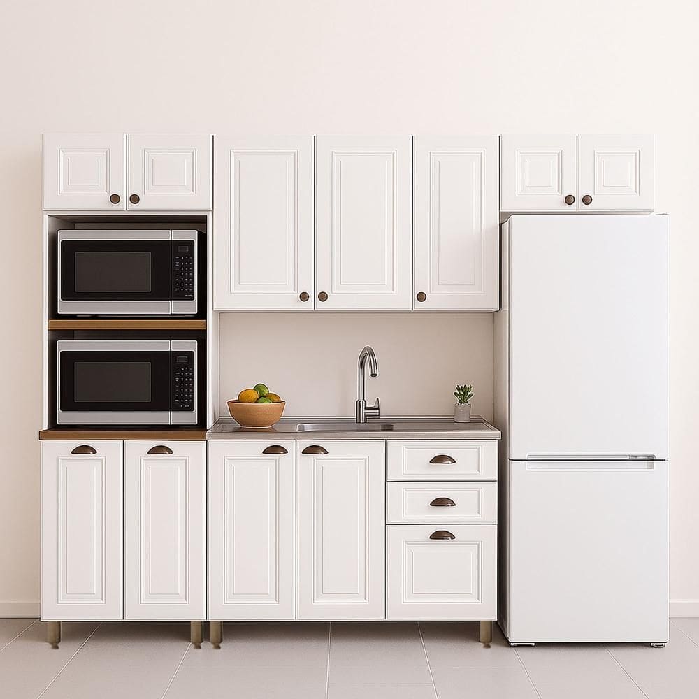 Cozinha Americana 4 Peças Branco Amoudi Móveis